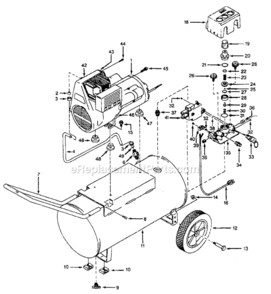 Page A Diagram and Parts List for WL600705  Campbell Hausfeld Compressor